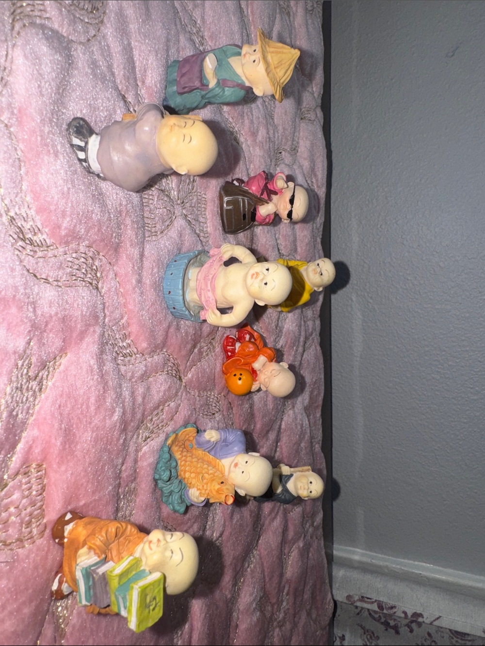Set of Assorted Ceramic Buddha Figurines - Multicolor Home Accents